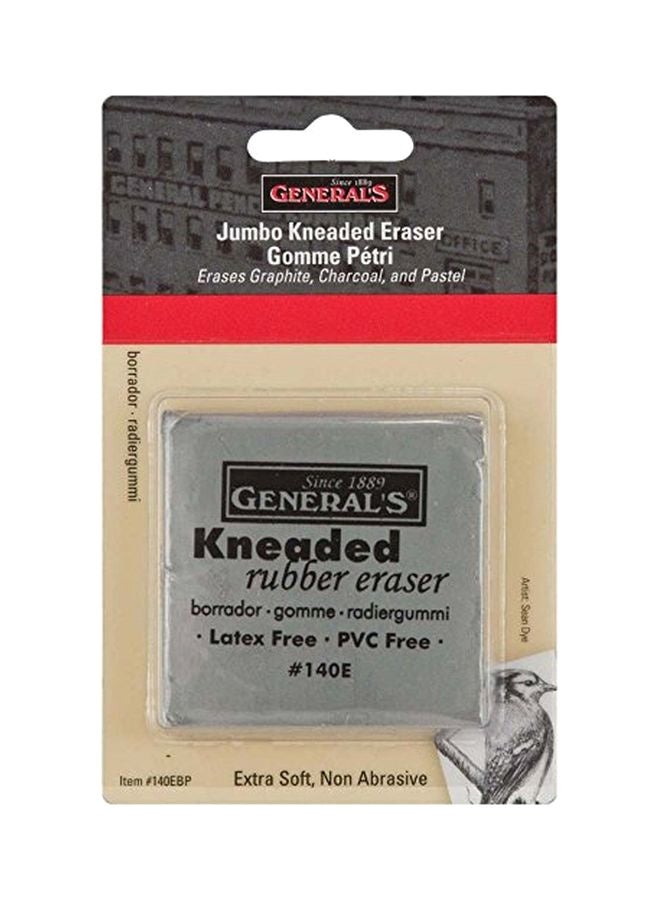 General Pencil - Jumbo Eraser Grey/Black/Red - Image 1