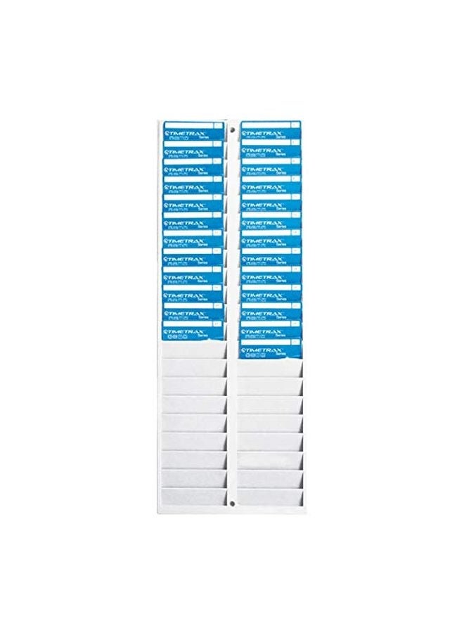 Pyramid Time Systems 40 Pocket Badge Rack White/Blue - Image 2