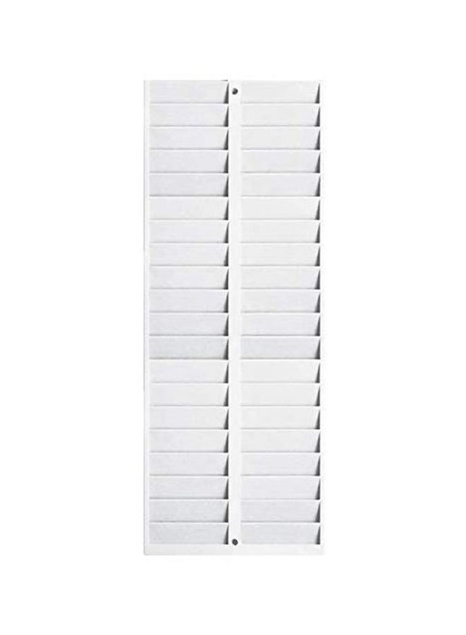 Pyramid Time Systems 40 Pocket Badge Rack White/Blue - Image 1