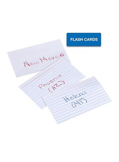 Mead 100-Piece Ruled Index Card Set Red/White/Black  - Image 3