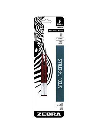 2-Piece Ballpoint Stainless Steel Pen Refill Red/White/Silver - v1552574923/N21984062A_1