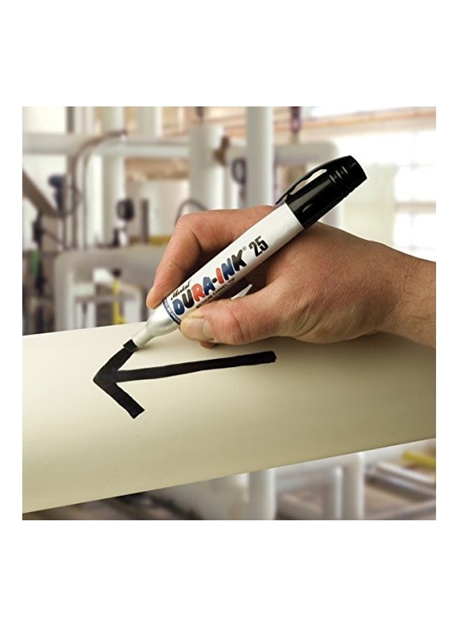 Markal 12-Piece Dura-Ink 25 Permanent Ink Marker White/Silver/Red  - Image 2
