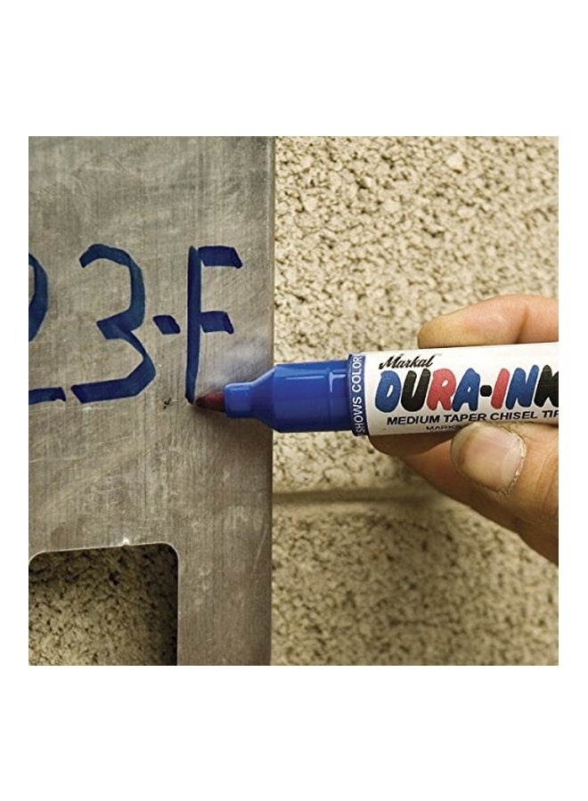 Markal 12-Piece Dura-Ink 55 Permanent Ink Marker White/Black/Blue - Image 2