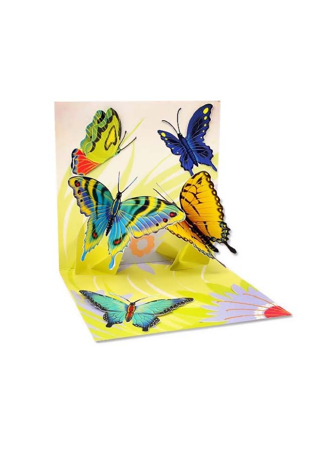 3D Spring Butterflies Greeting Card