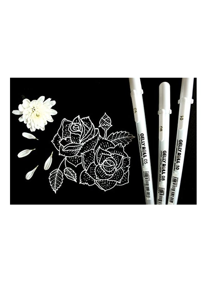 SAKURA 3-Piece Gelly Roll Classic 10 Pen White  - Image 3