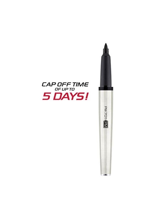 Zebra Pen - Stainless Steel Permanent Marker Silver/Back - Image 1