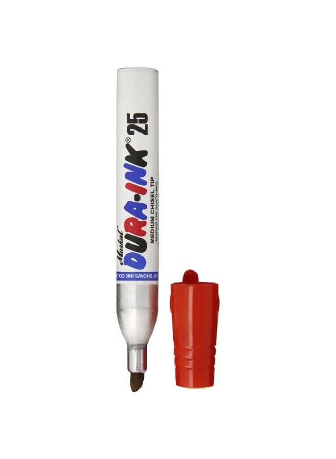 Markal 12-Piece Dura-Ink 25 Permanent Ink Marker White/Silver/Red  - Image 1