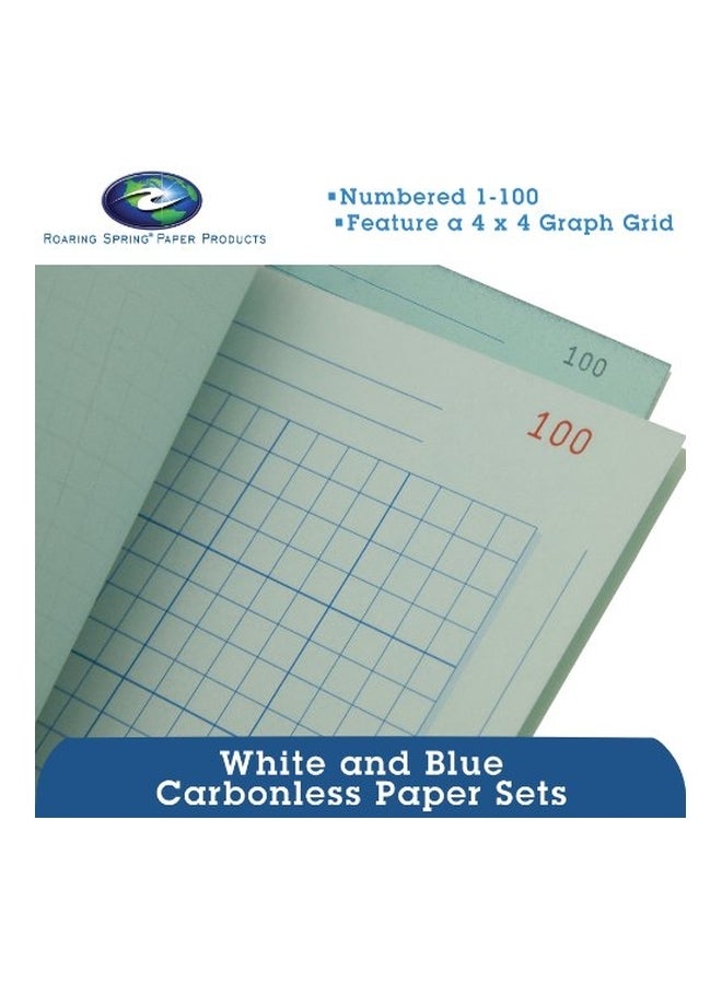 رورينج سبرينج دفتر ملاحظات مختبر مصنوع من ورق غير كربوني مكون من 100 ورقة مزدوجة رمادي - Image 3