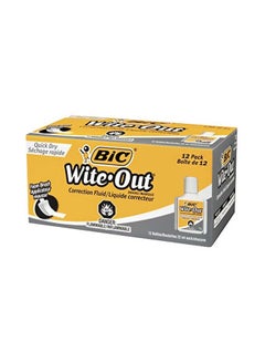 Bic 12-Piece Wite Out Quick Dry Correction Fluid White  - Image 1