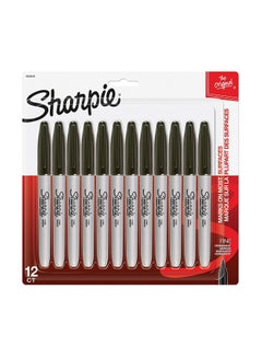 Sharpie 12-Piece Fine Point Permanent Marker White/Black  - Image 1