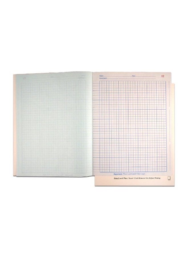 رورينج سبرينج دفتر ملاحظات مختبر مصنوع من ورق غير كربوني مكون من 100 ورقة مزدوجة رمادي - Image 2