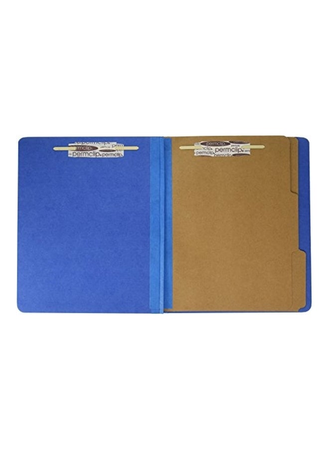 Skilcraft 10-Piece Pressboard Classification Folder Blue - Image 2