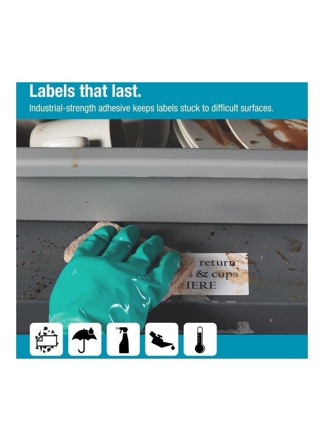 Dymo 160-Piece Durable Labels For LabelWriter Label Printers White  - Image 2