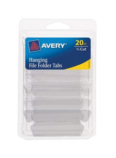 AVERY 20-Piece Hanging File Folder Tabs Clear 