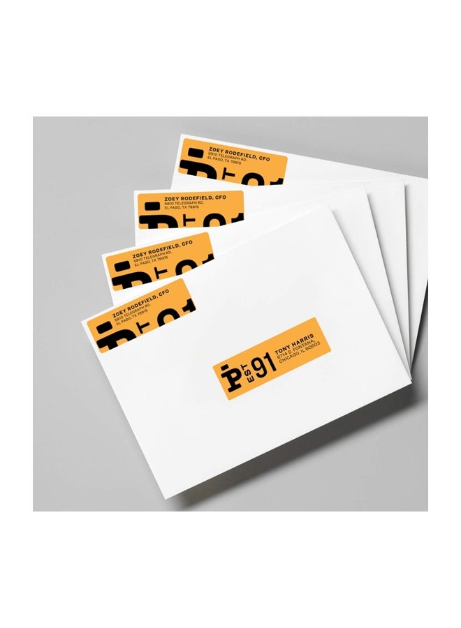 افيري مجموعة ملصقات عناوين بتقنية الطباعة إلى الحافة من 25 ورقة أبيض - Image 2