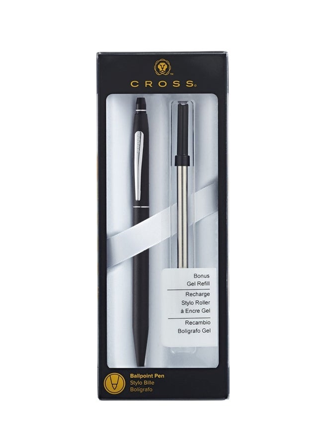 Cross Click Classic Ballpoint Pen With Gel Refill Black/Silver