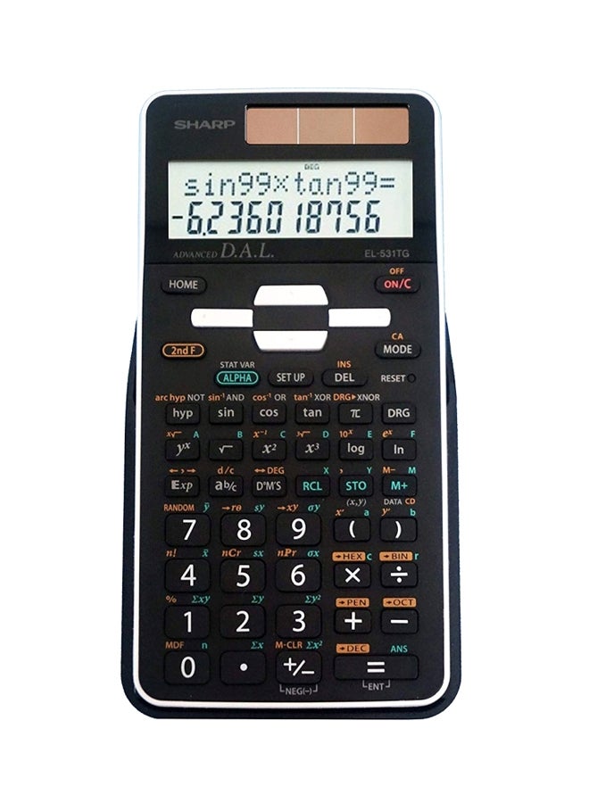 شارب حاسبة علمية أسود/ أبيض/ أصفر - Image 1