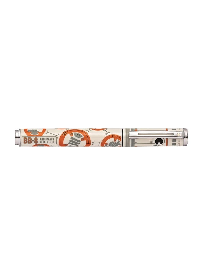 شيفر قلم حبر جاف كروي الرأس BB-8 بنمط ستار وورز أسود/أبيض/برتقالي - Image 1