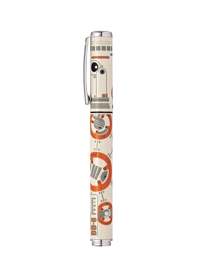 شيفر قلم حبر جاف كروي الرأس BB-8 بنمط ستار وورز أسود/أبيض/برتقالي - Image 2
