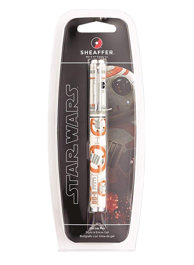 شيفر قلم حبر جاف كروي الرأس BB-8 بنمط ستار وورز أسود/أبيض/برتقالي - Image 3