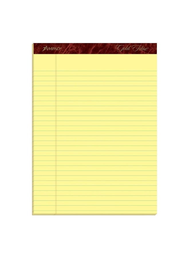 Ampad 4-Piece Gold Fiber Perforated Pad Yellow/Maroon - Image 1