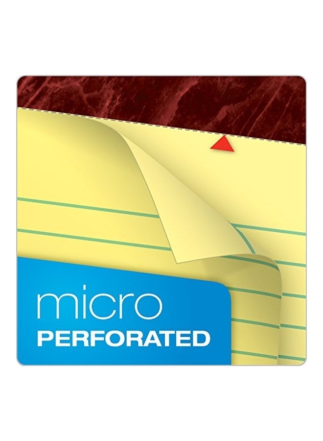 Ampad 4-Piece Gold Fiber Perforated Pad Yellow/Maroon - Image 3