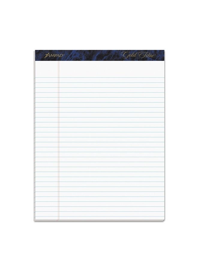 أمباد 12 دفتر ملاحظات مصنوعة من ألياف ذهبية أبيض/أزرق - Image 1