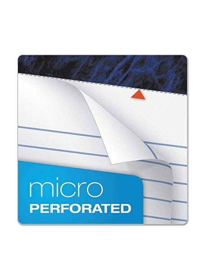 أمباد 12 دفتر ملاحظات مصنوعة من ألياف ذهبية أبيض/أزرق - Image 3