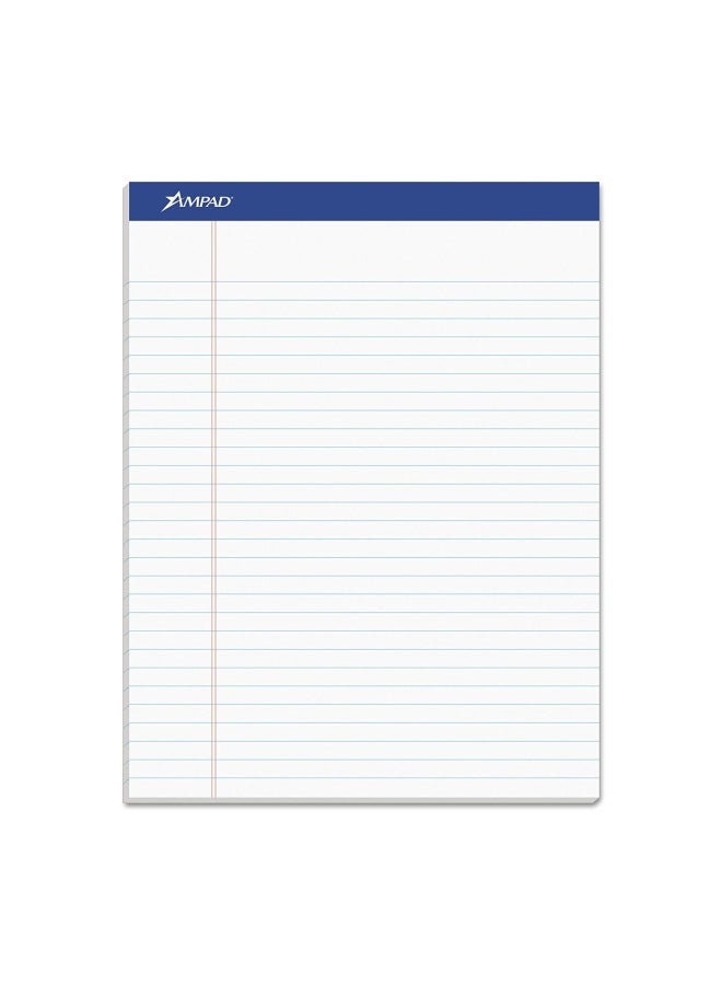 أمباد 12 قطعة من دفتر مسطر عريض أبيض/أزرق - Image 1