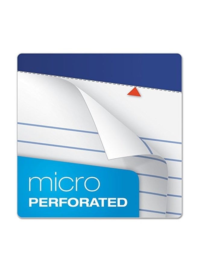 أمباد 12 قطعة من دفتر مسطر عريض أبيض/أزرق - Image 3