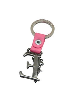 Disney Tinkerbell Letter E Pewter Keychain Silver/Pink  - Image 2