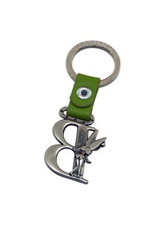 Disney Tinkerbell Letter B Pewter Keychain Silver/Green  - Image 2