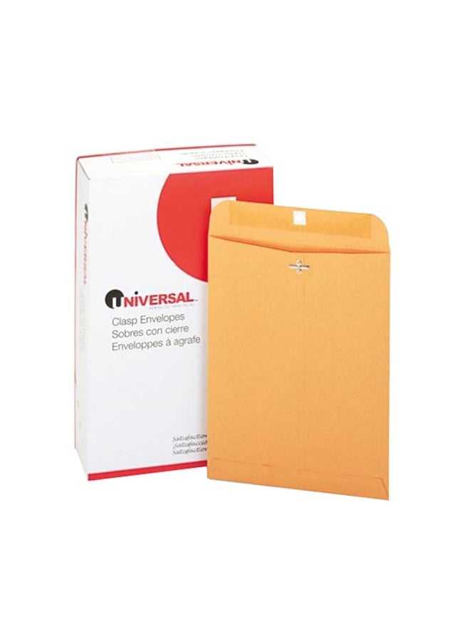 UNIVERSAL 100-Piece Clasp Envelope Set Brown 