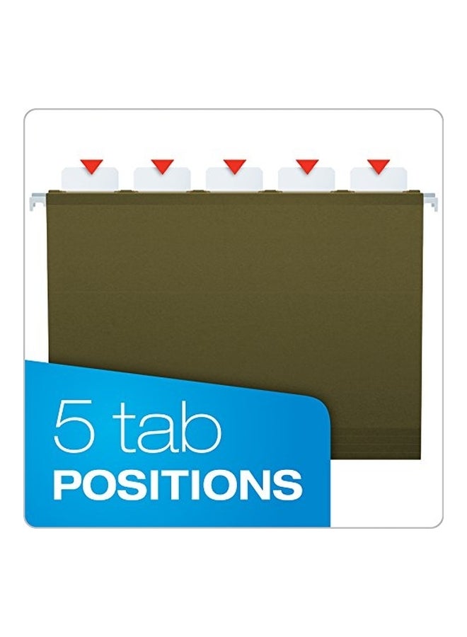 Pendaflex 25-Piece Hanging File Folder Green - Image 3