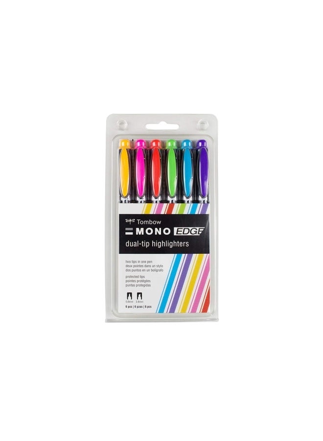 Tombow 6-Piece Mono Edge Highlighter Multicolour  - Image 1