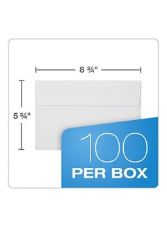 Quality Park 100-Piece Half-Fold Invitation Envelope White  - Image 3