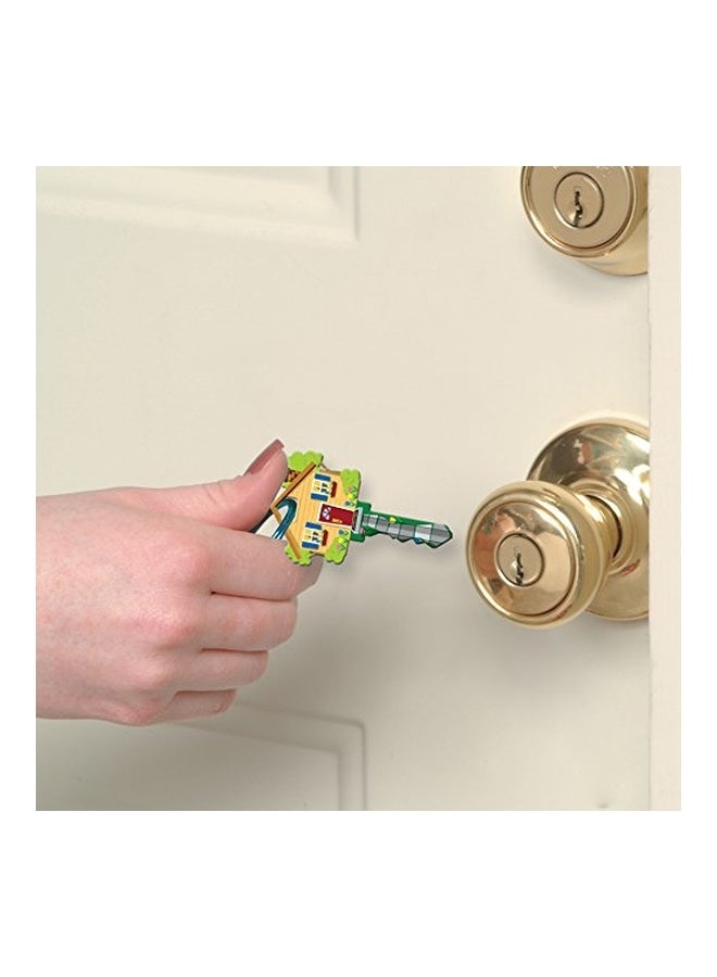 Lucky Line Printed Blank House Key Yellow/Brown/Red - Image 2