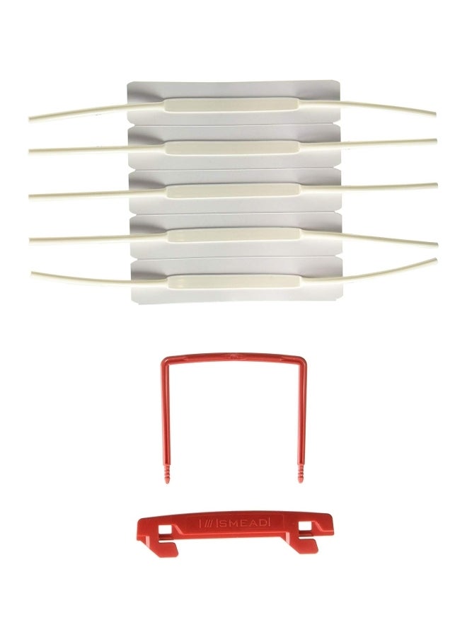 Smead 100-Piece U-Clip Bonded File Fasteners Red/White - Image 1
