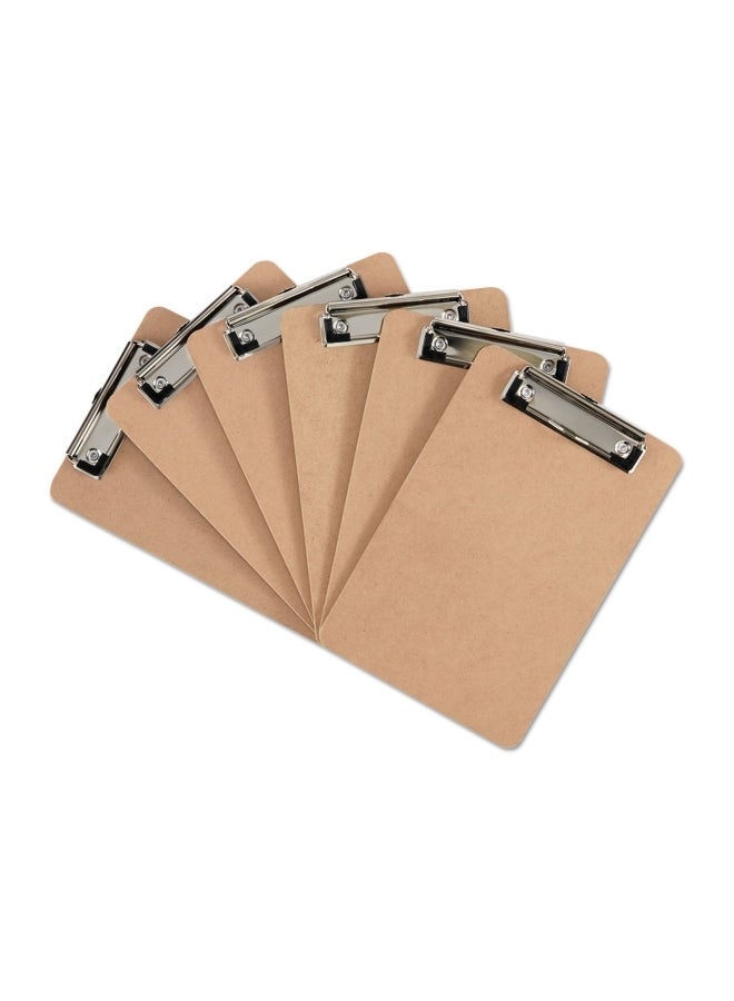 UNIVERSAL 6-Piece Clipboard Brown/Silver