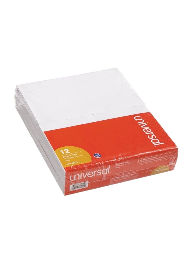 UNIVERSAL Pack Of 12 Scratch Pads