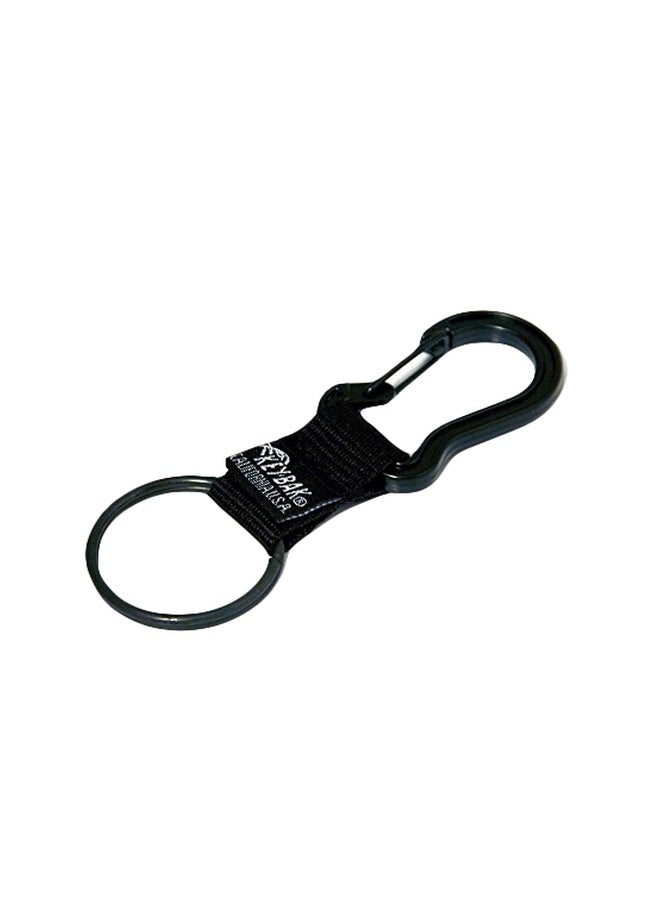 Carabineer With Split Ring Key Holder Black