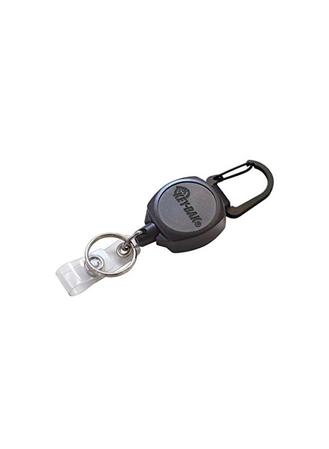 Key-Bak Pack Of 2 Sidekick Retractable I.D. Badge Reel With Key Holder Black - Image 2