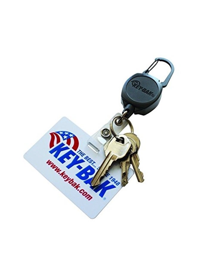 Key-Bak Pack Of 2 Sidekick Retractable I.D. Badge Reel With Key Holder Black - Image 3