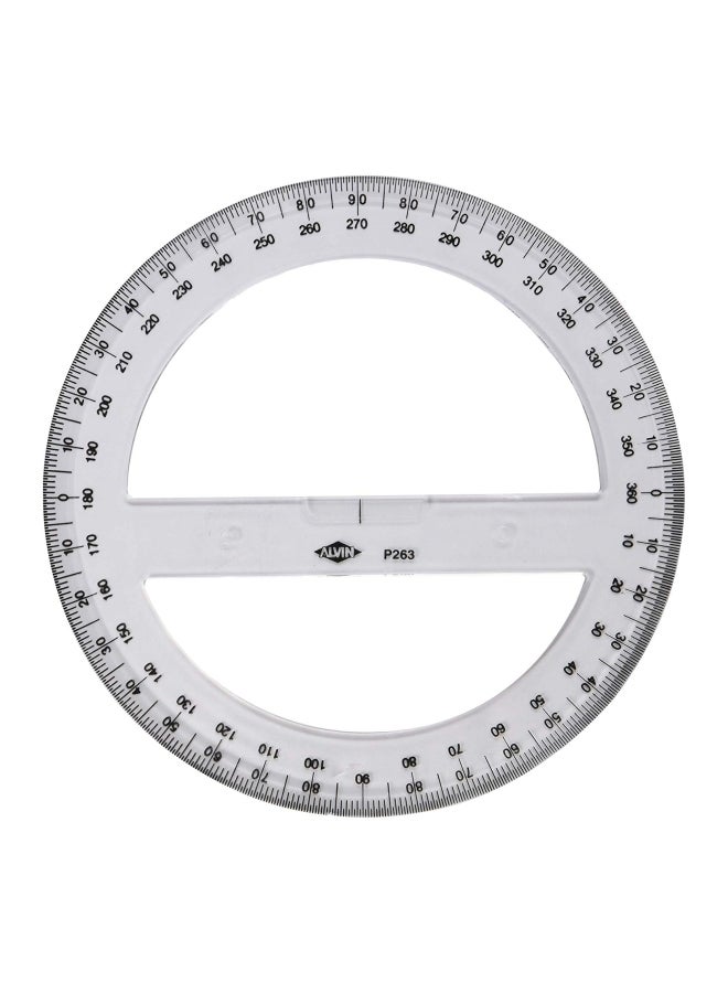 Alvin Circular Protractor Clear/Black - Image 1