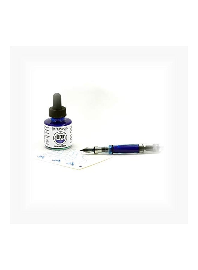 Dr. Ph. Martin's - Ocean Fountain Pen Ink Bottle White/Black - Image 1