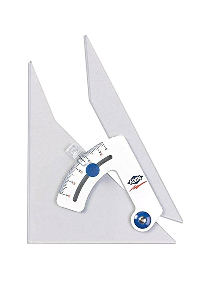 Alvin - Adjustable Triangle With Protractor Grey/White - Image 1