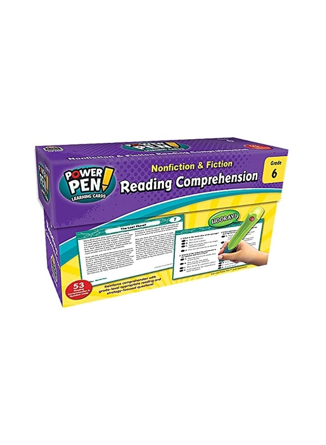 53-Piece Power Pen Learning Cards: Grade 6 Reading Comprehension Clear