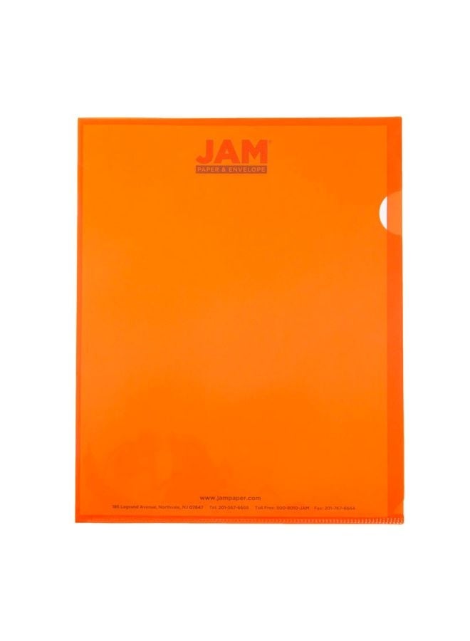 JAM Paper 12-Piece Page Protectors Orange 