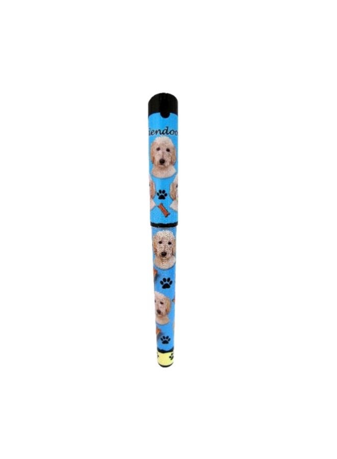 E&S Pets Goldendoodle Easy Glide Gel-Ink Pen Blue/Black/Beige - Image 1
