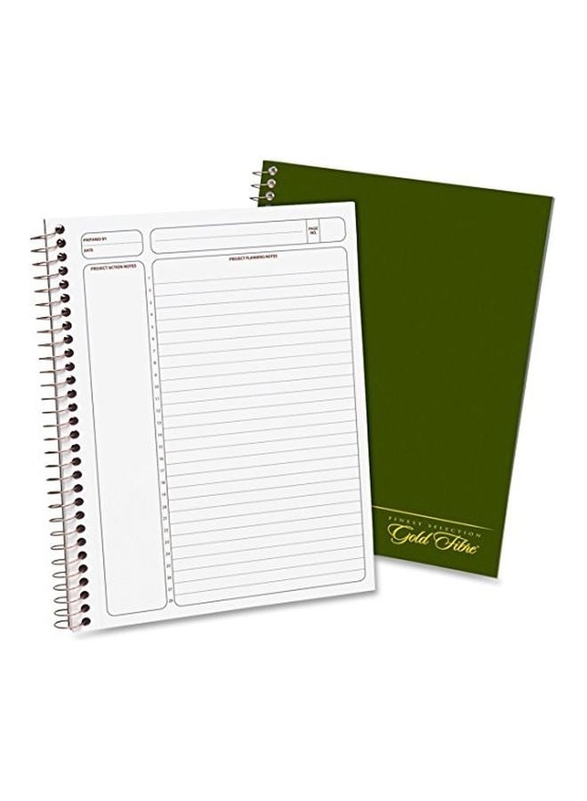 Ampad 6-Piece Classic Project Planner Green/White 